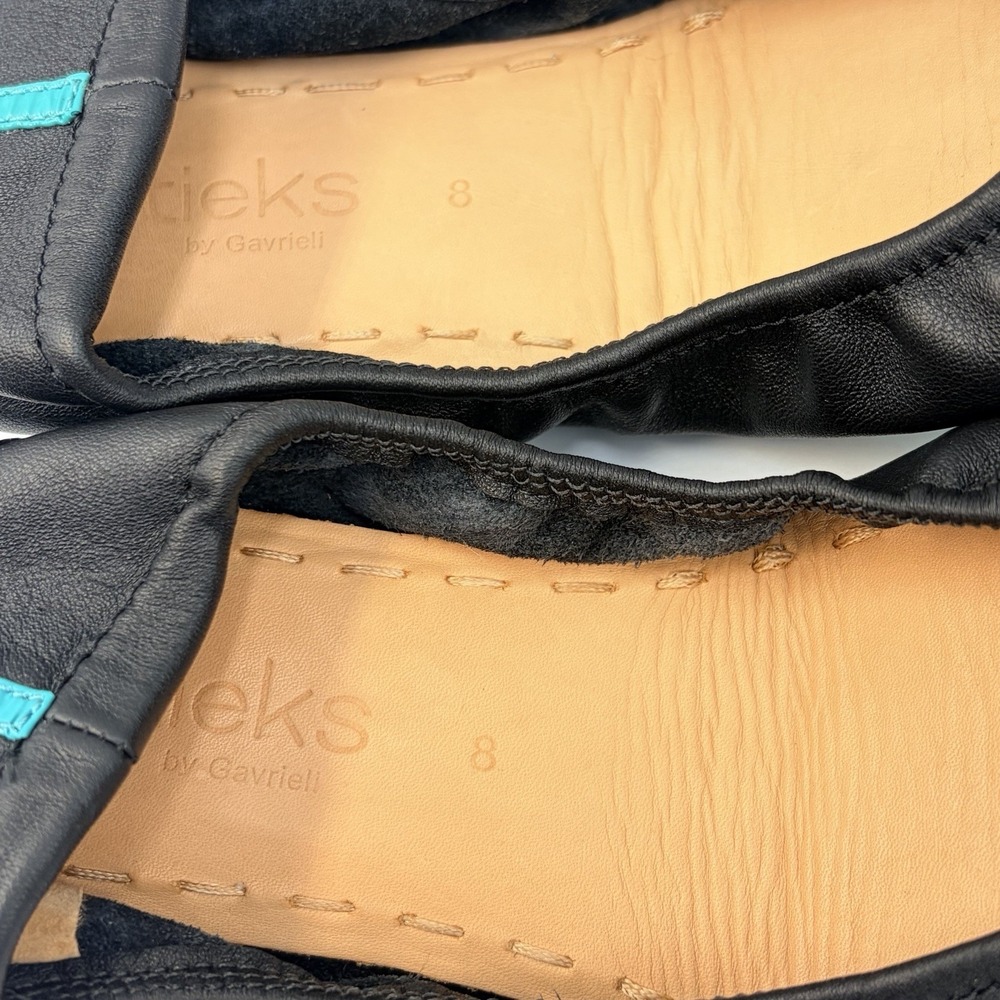 Tieks by Gavrieli Matte Black Leather Foldable Ballet Flats Womens Size 8 - Picture 7 of 7